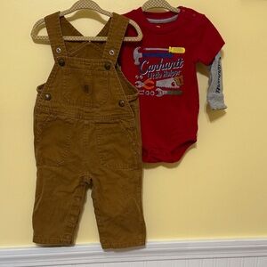 Carhartt Chestnut Brown Overalls and Tool Bodysuit